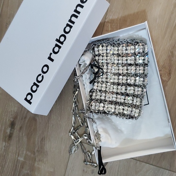 Paco Rabanne Handbags - Glitzy! NWT Paco Rabanne Iconic Rhinestone 1969 Nano Bag
